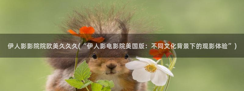 伊人成综合人网视频：伊人影影院院欧美久久久(“伊人影电影院美国版：不同文化背景下的观影体验”)